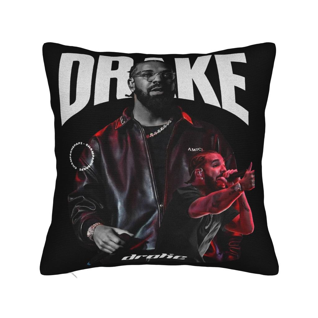 Drake Rapper Pillowcase Printing Polyester Cushion Cover Decor Pillow Case Cover Home Square 18''