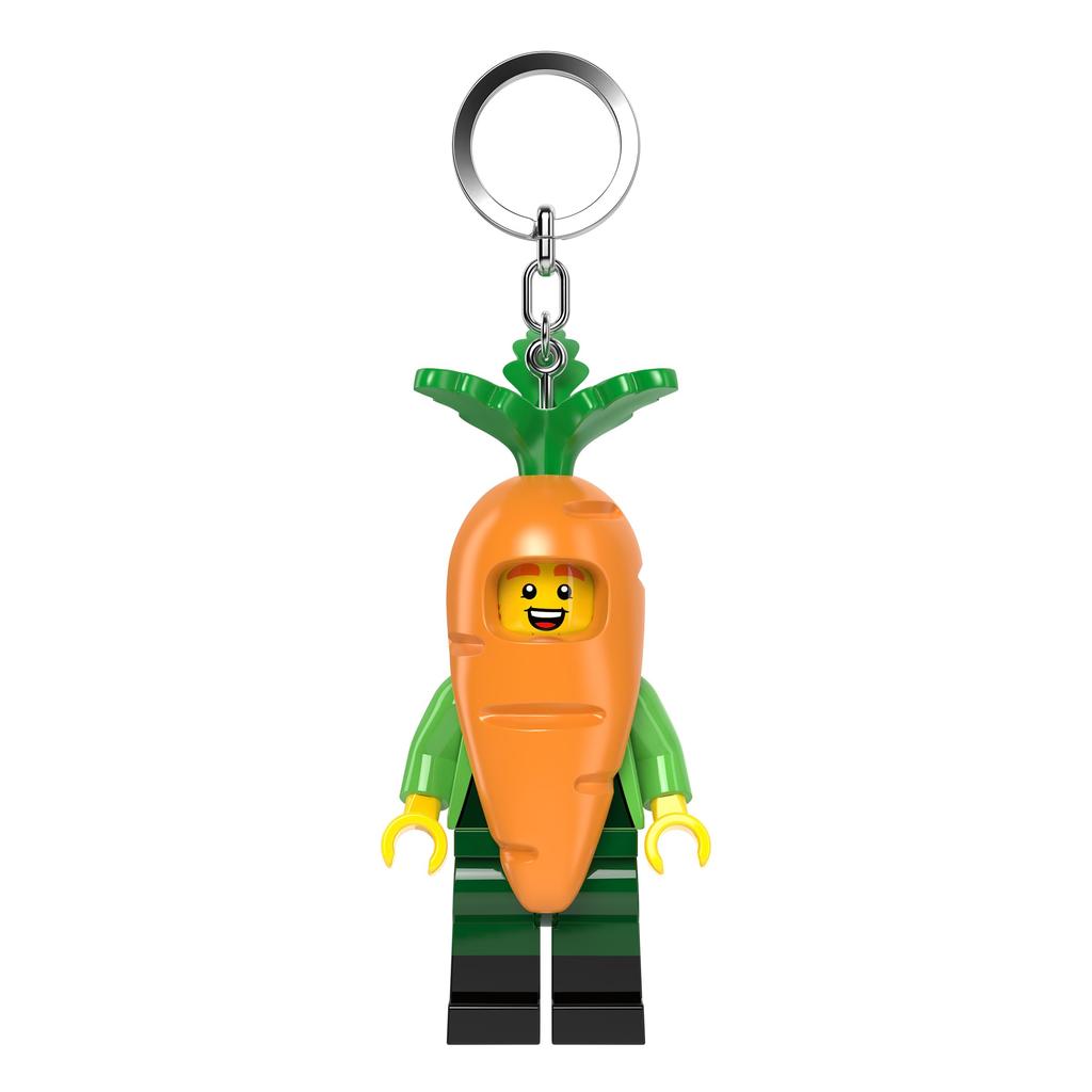 IQ Iconic Carrot Mascot Guy Key Light Keychain LED Keychain Light Block Toy Doll Movable Joint Mini Figure
