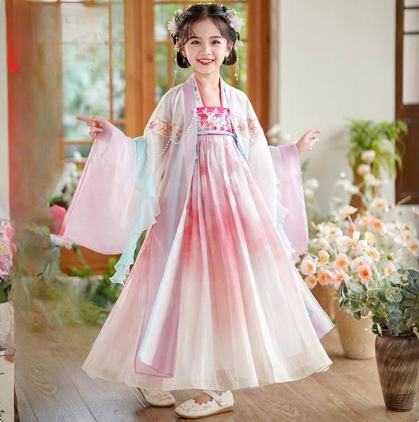 Chinese Hanfu Dress Children Clothing Fairy Cosplay Costumes Kids Clothes Party Dance Wear Stage Girl Dress Princess Vintage