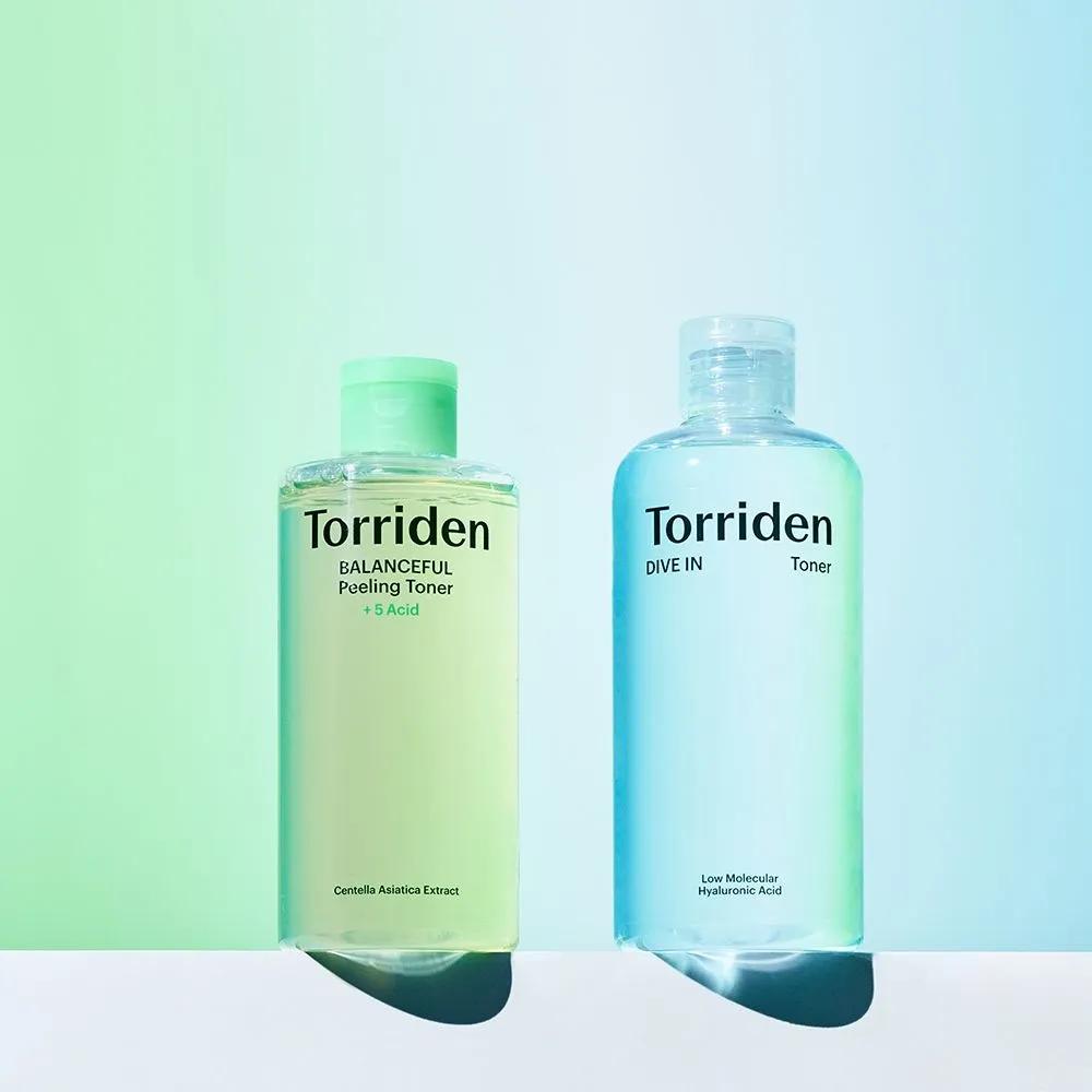 

[2-Piece Set] Dive-in Hyaluronic Acid Toner 300ml + Balanceful Cica Exfoliating Toner 250ml