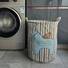 Nordic Cartoon Horse Cotton Linen Laundry Basket - Large Folding, Waterproof Storage for Clothes and Toys