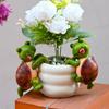 Flower Pot Decorations 2 Pieces Turtle Climbing Plant Hangers Decorations Animal Ornament For Apartment Yard Lawn Garden Patio