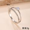 Double Layer Zircon Rings For Women 316L Stainless Steel Waterproof Stackable Ring Dainty Engagement Wedding Jewelry Finger Gift