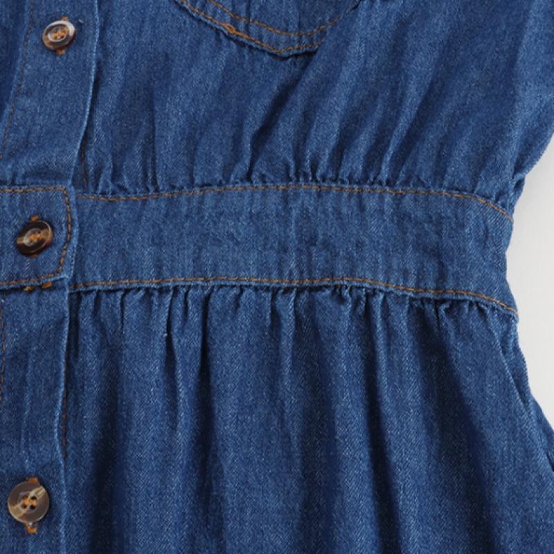 Shop Women Collar Denim Shirt St Long Flare DreSs Ss Wdr 7848