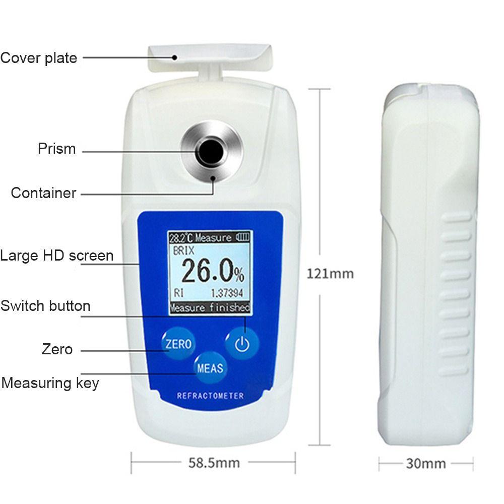 Mini Brix Tester ±0.2% Precision Brix Meter Digital Brix Refractometer Fruit, Juice, Drink