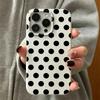 Phone Case For Iphone 11 Pro Max 16 15 Plus 14 17 Air 13 12 Black Dot Dot Wave Dot Soft Touch Flexible Anti Tear Cover