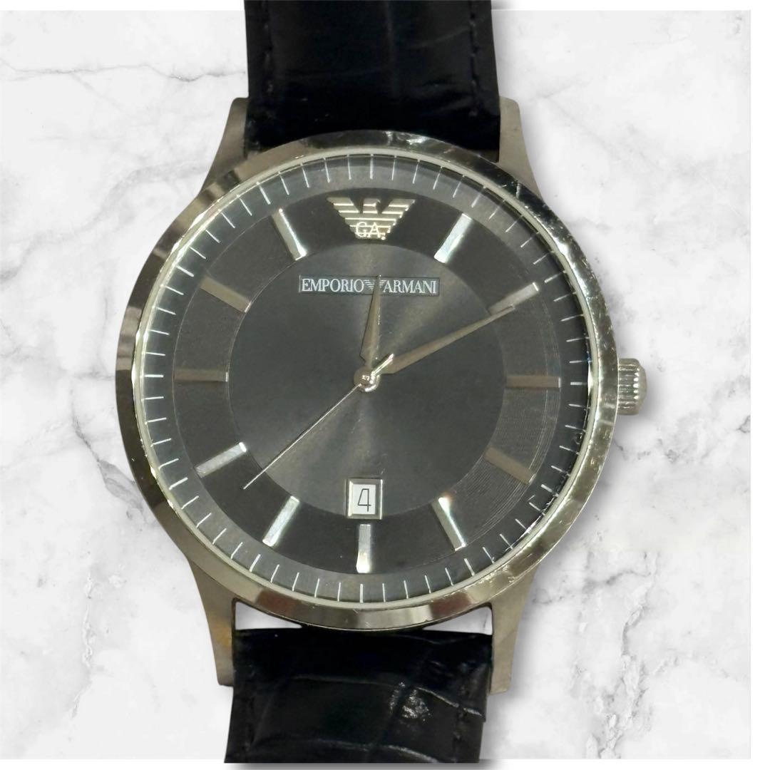 Used Emporio Armani Watch Men s Black Dial Date AR-2411