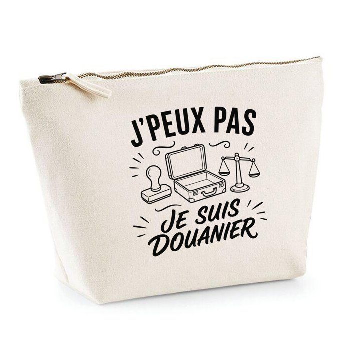 Trousse de toilette - PLANETEE - J'peux pas minimaliste - Beige - 100% coton - 3 L