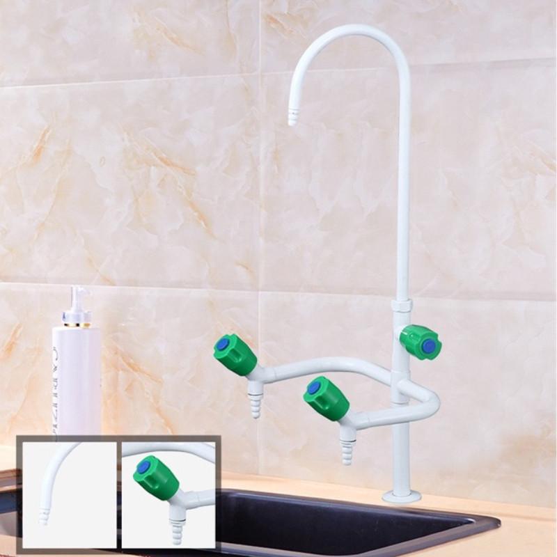 Higher Teaching Embedded Water Faucet Laboratory Copper Spray Plastic Faucet Universal Education Triple Faucet