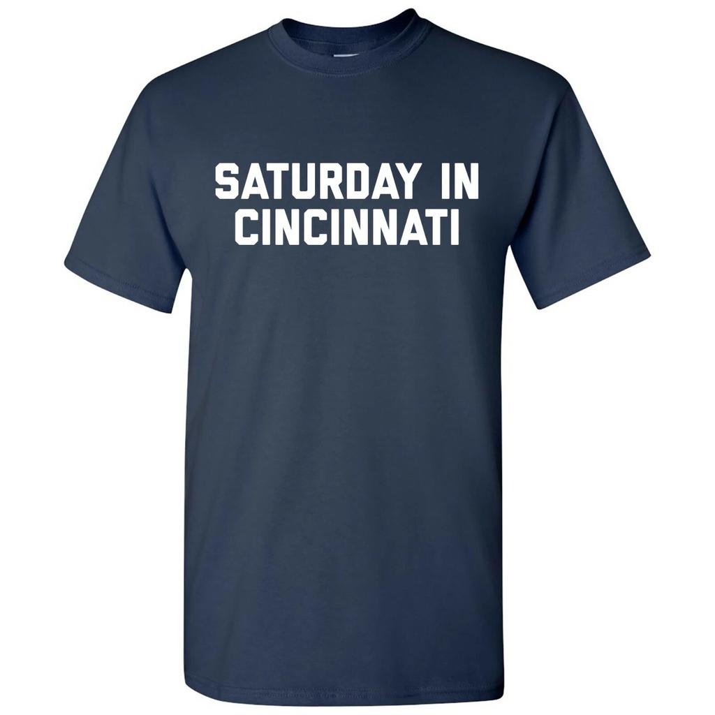 Saturday in Cincinnati - Football Saturdays Sport T Shirt - Navy