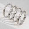 4Pcs/Set Waterproof Geometric Wide Bangles Iron Smooth Multilayer Bracelet  Friends Birthday Gift