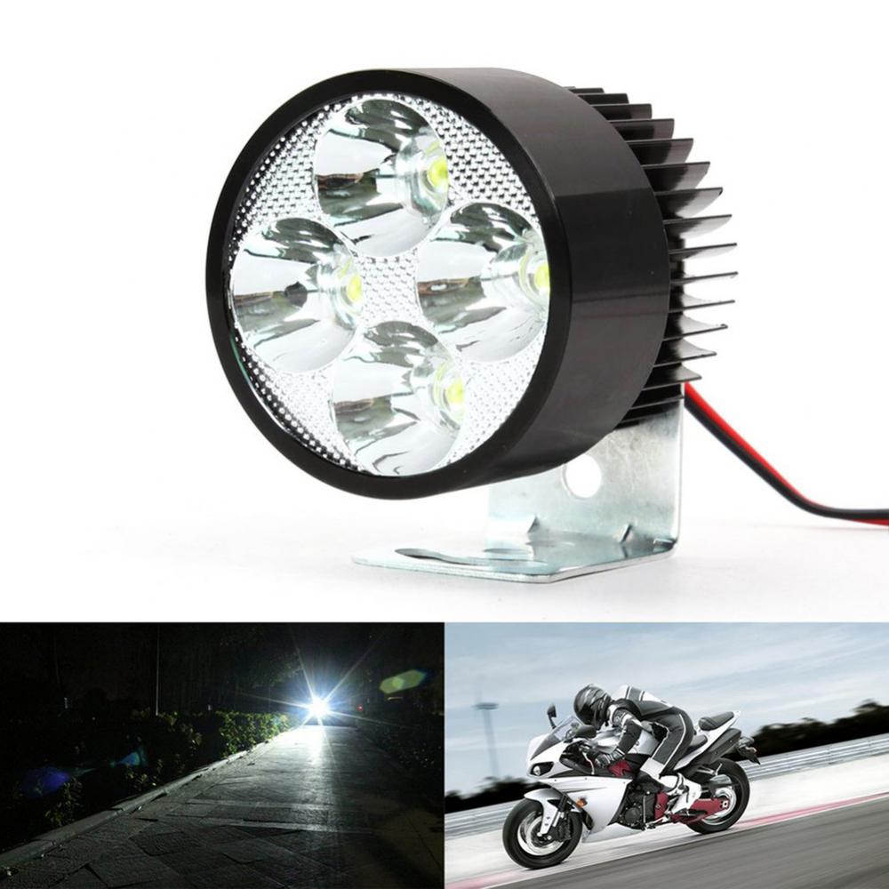 Motorcycle Headlight 12V-85V 20W White Super Bright 4LED Working Spotlight Motorbike Fog Lamp Modified Auxiliary Bulbs