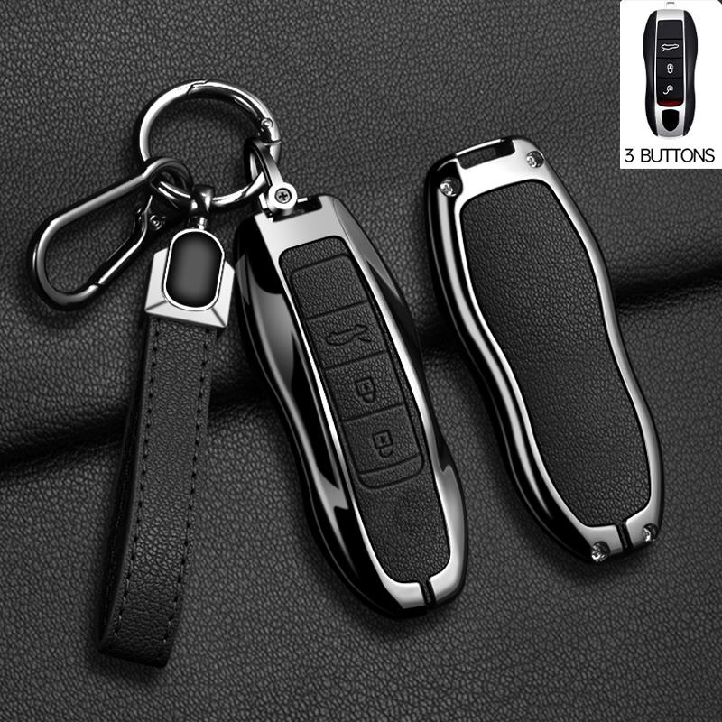 Metal Car Key Case Cover For Porsche Cayenne 958 911 Lepin 996 Macan Boxster Panamera 997 944 924 Panamera 718 971 9YA Keychain