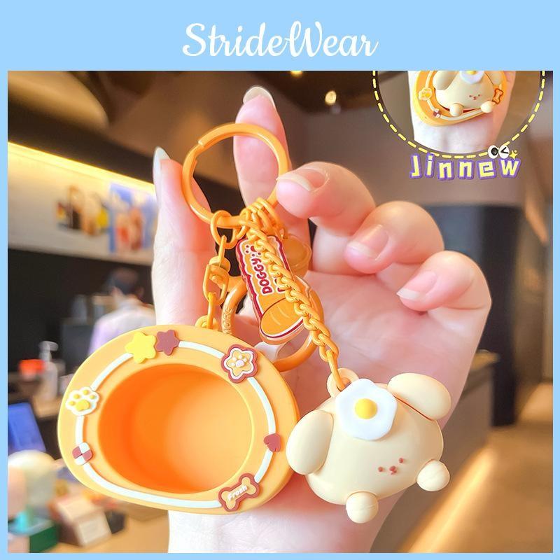 Dog Egg Poached Keychain Backpack Pendant Cartoon Bag Decoration Kids Gifts