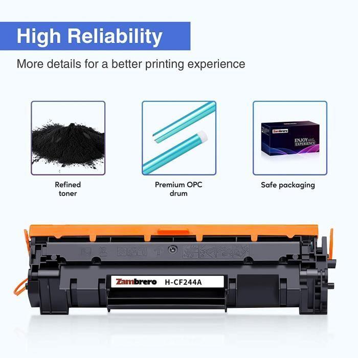 CARTOUCHE IMPRIMANTE Zambrero Compatible CF244A 44A Cartouche de Toner pour HP LaserJet Pro M15w M15a M15 M16a M16w M16 M17a M171318