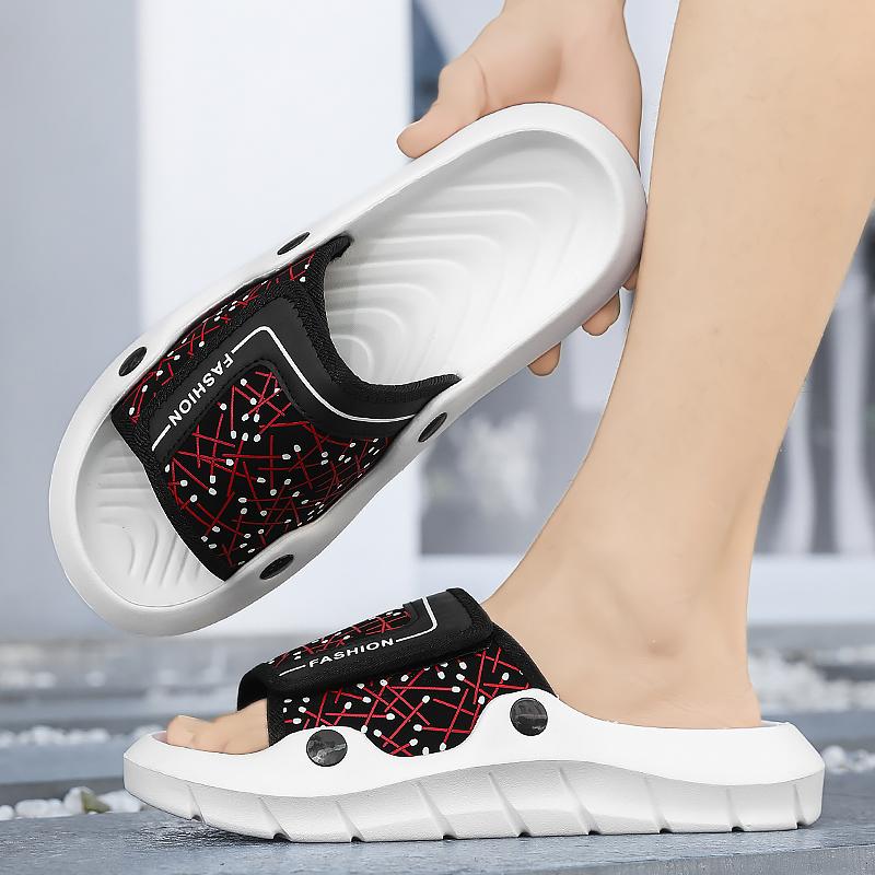 Summer Men's and Women's Casual Flat Indoor-outdoor Non-slip Beach Slippers Sandals Couple Plus Size Flip-flops