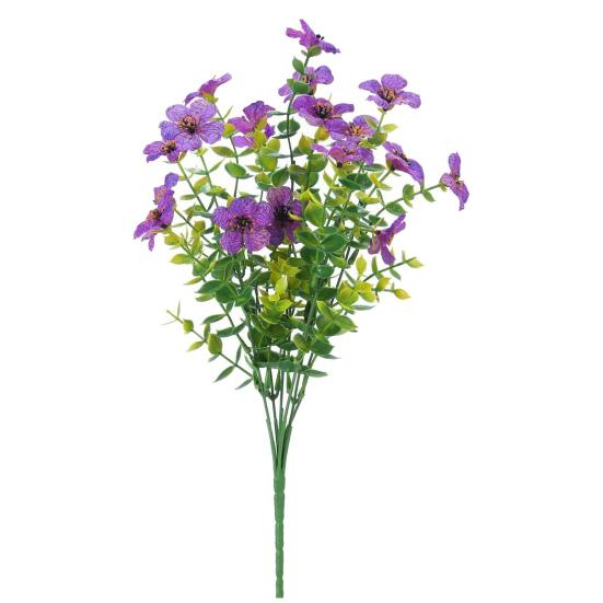 Artificial Violet Flower Realistic Fake Flower Branch Home Office Wedding Party
