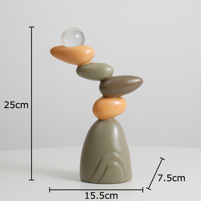 Colorful Stacked Stone Landscape Mountain Peak Ornaments Desk Decoration Creative Landscape Modern Crafts Room Aesthetic Decor