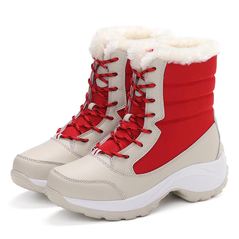 

Fashion New Trendy And Fashionable Cotton Shoes For Winter Thickened High Tube Plus Velvet Four-Color Snow Boots Warm And Anti-Slip 37