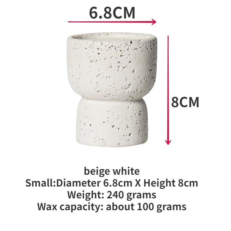 Simple Cement Household Aromatherapy Candles Empty Cups DIY High-value Handicrafts Indoor Candle Holders Decorative Ornaments