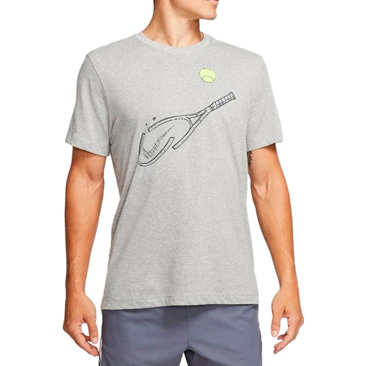 Nike T Shirts Men's White Crew Neck Moderate Straight Fit CQ2415-100