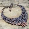 Faceted Swiss Blue Topaz Necklace Electroformed Copper Necklace Adjustable Chain Necklace Dainty Gemstone Necklace Handmade Jewelry For Gift