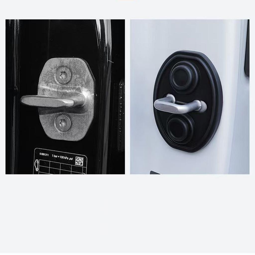 4PCS Silicone Car Door Latch Guard Cover Universal Upgrade Car Door Lock Protector Noise Reduction