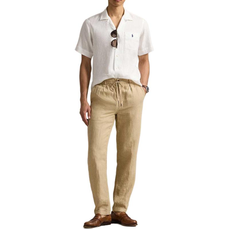 Polo Ralph Lauren Solid Loose Fit Short Sleeve Shirt Men shirts White 710966421-007