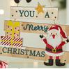 Old Man Snowman Wooden Ladder & Letter Sign Christmas Tree Ornaments for Door & Window Decorations
