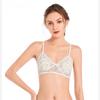 Mesh Trendy Floral Ear-free Underwear Thin Section Steel Ring-free Spaghetti Straps Double-breasted Bra Triangle Cup