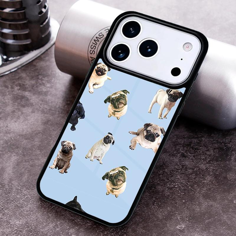 CUTE PUPPY PUG DOG MOPS Phone Case For iPhone 17 16 15 14 13 12 11 Pro Max Plus 17Air Soft Silicone Cover