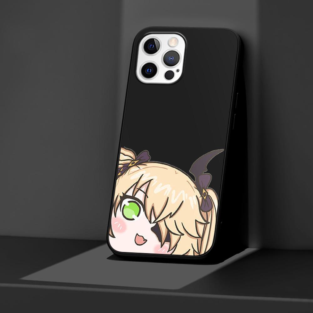 Phone Case for Apple iPhone 14 11 13 Pro Max 12 Mini XR 7 8 + SE 2020 XS 6 6s Plus 5 5s Genshin Impact Anime Cute Silicone Cover