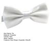 Men Tie Bow Smooth Solid Color Adjustable Lightweight Korean Style Wedding Tie for Party Banquet Prom