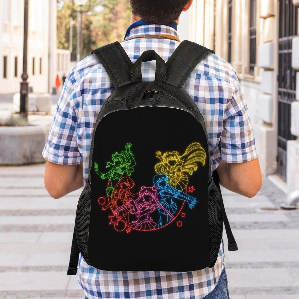 Sailors Anime Moons Travel Backpack Men Women School Laptop Bookbag Bishoujo College Student Daypack Bags