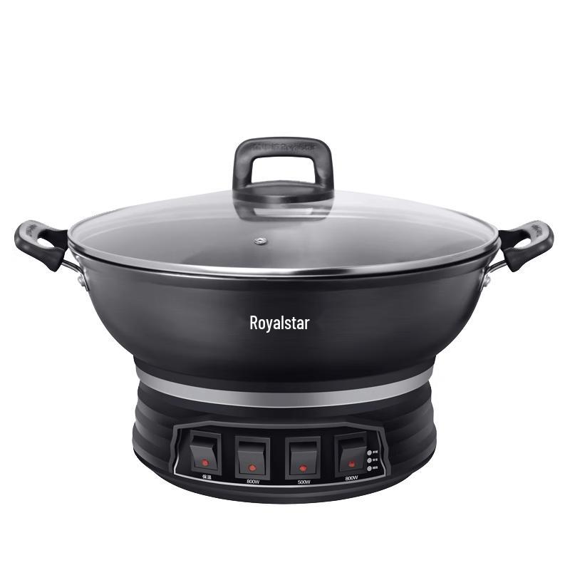 Royalstar Multi-function Electric Wok with Steamer & Hot Pot CN plug (adapter included)