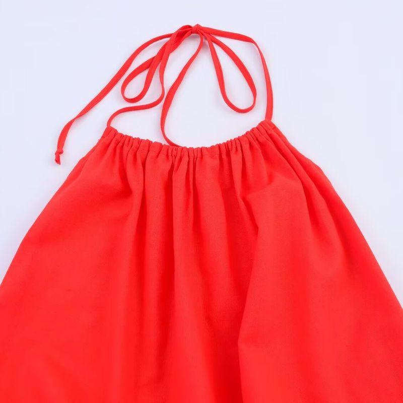 Kaslead New Women clothes Western Style Fashion Hanging Neck Collar Backless Dress 3067216