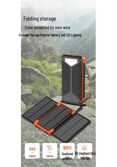 20000mAh Foldable Solar Power Bank – High-Capacity Portable Charger for Outdoor Camping