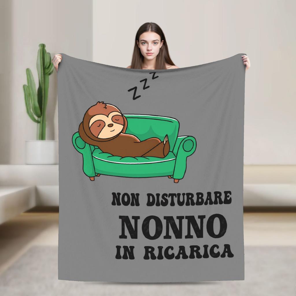 Soft Warm Blanket Travel Office Grandpa Tv Sleeping Throw Blanket Flannel Bedspread For Couch Bed Fluffy Sofa Bed Cover