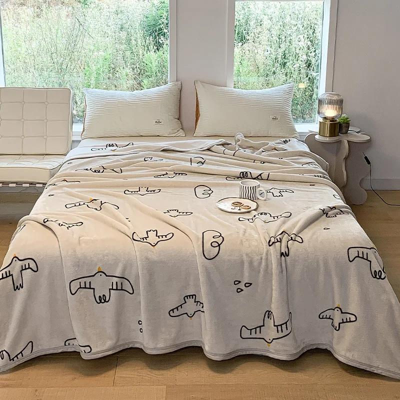 

Плотное одеяло Thow, флисовое одеяло с геометрическим узором и реактивным принтом для кроватей Single/Queen/King, плюшевая клетчатая кровать для дивана 120x200cm