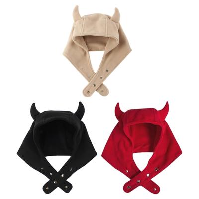Einfarbige Ohrschützer Mütze Fleece Mütze Lustige Ochsenhorn Form Mütze Warme Flauschige Winter Fleece Mütze Geburtstagsgeschenke für Erwachsene