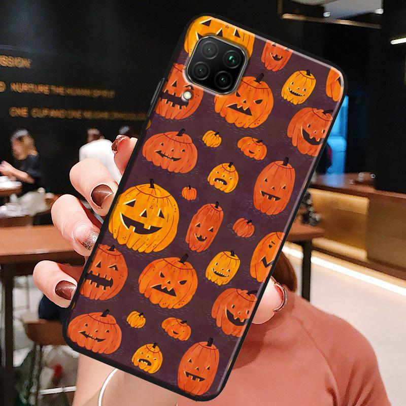 Pumpkin Halloween Bat Boo For Huawei Honor X8a X7a X9a X8 50 70 90 Lite Magic5 Pro P20 P30 P40 P50 P60 Nova 9 5T Case