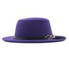 Nouveau chapeau haut de forme à dessus plat pour l'automne et l'hiver, accessoires en fourrure de lapin, chapeau en laine, chapeau panama jazz, chapeau en feutre à larges bords