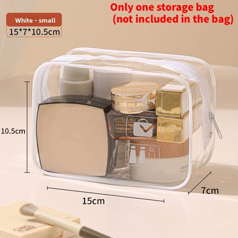 Modern Minimalist Pvc Travel Toiletry Bag With Large Capacity For Cosmetic And Bathroom Storage