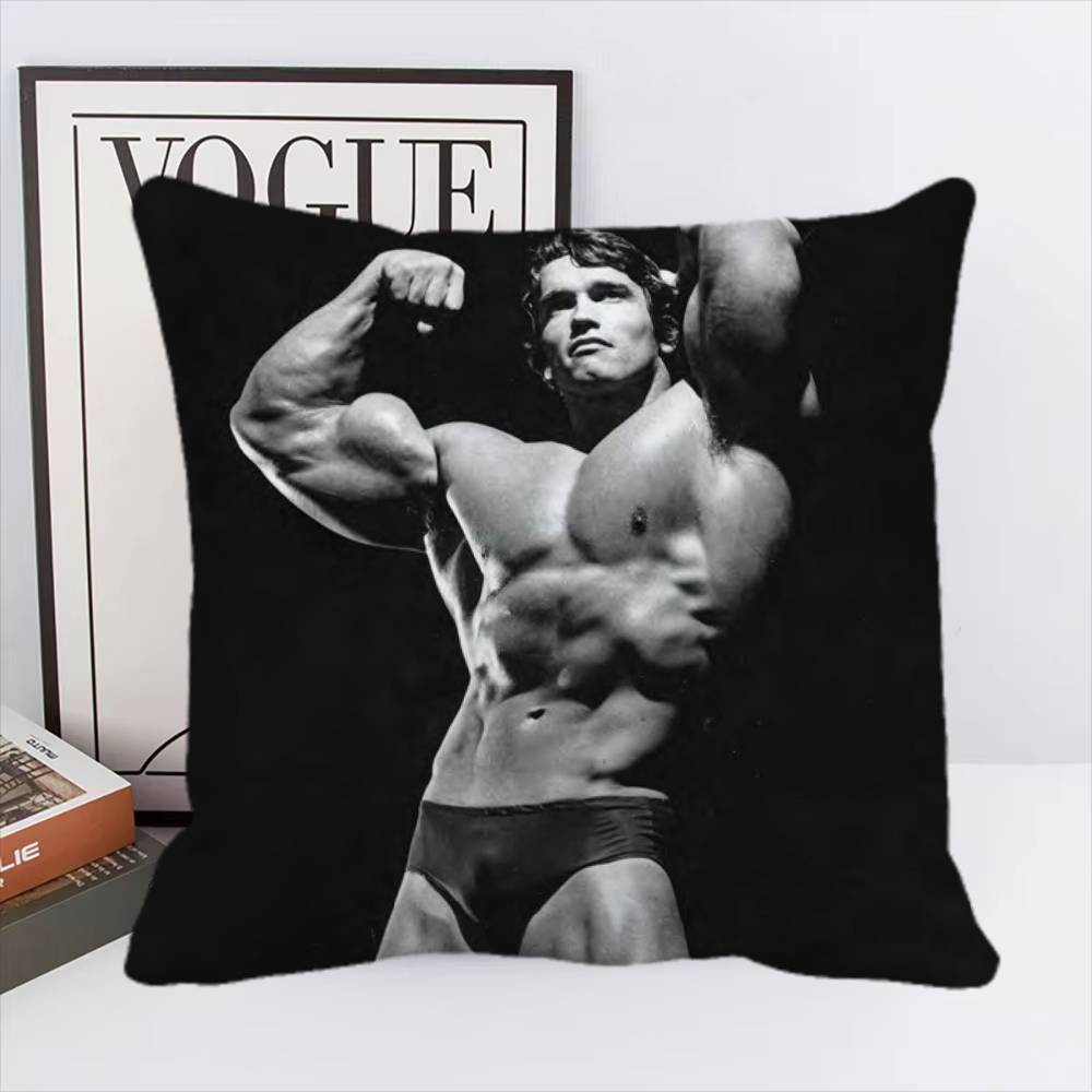 Arnold Schwarzenegger Bodybuilding Muscle Man Fitness Square Pillow Bedroom Sofa Leisure Comfort Cushion Home Decoration