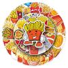50pcs Fun Cartoon French Fries Stickers for Decoration: Refrigerator, Desktop, Water Cup