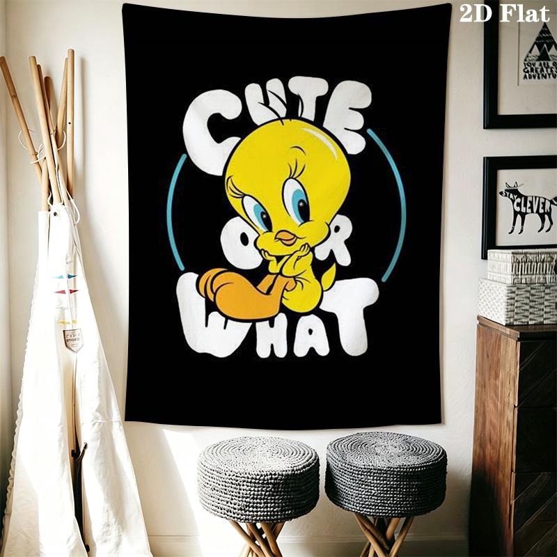 Looney Tunes Bugs Bunny Friends Tapestry Tapestry Background Cloth Fashion Print Wall Covering Decoration Christmas Gift Work Of Art