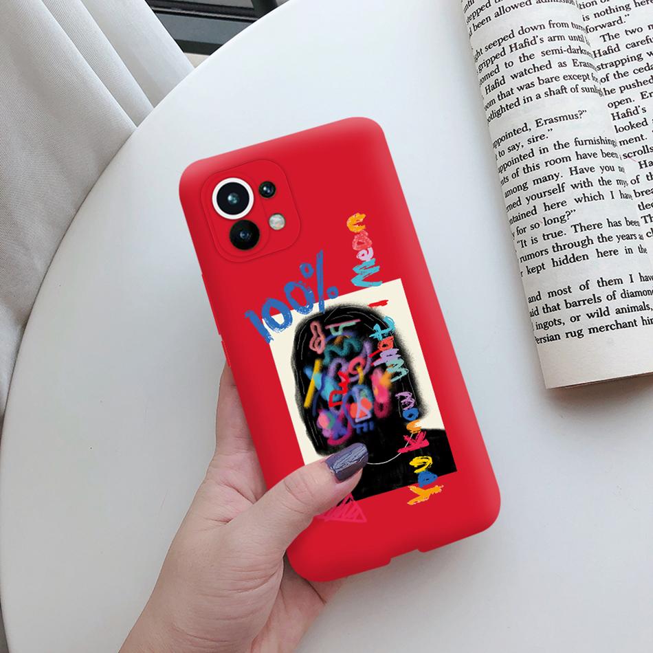 For Xiaomi Mi 11 Lite 5G NE 11i 11T Pro Case Cute Cat Love Heart Bumper Cover For Xiaomi Mi 11 11i Mi11 Lite 11t Pro 5G NE Case