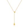 Stainless Steel Flat Cross Chain Water Drop Y-Shaped Necklace Niche Design Sense Collarbone Chain, Jewelry Nc-2030