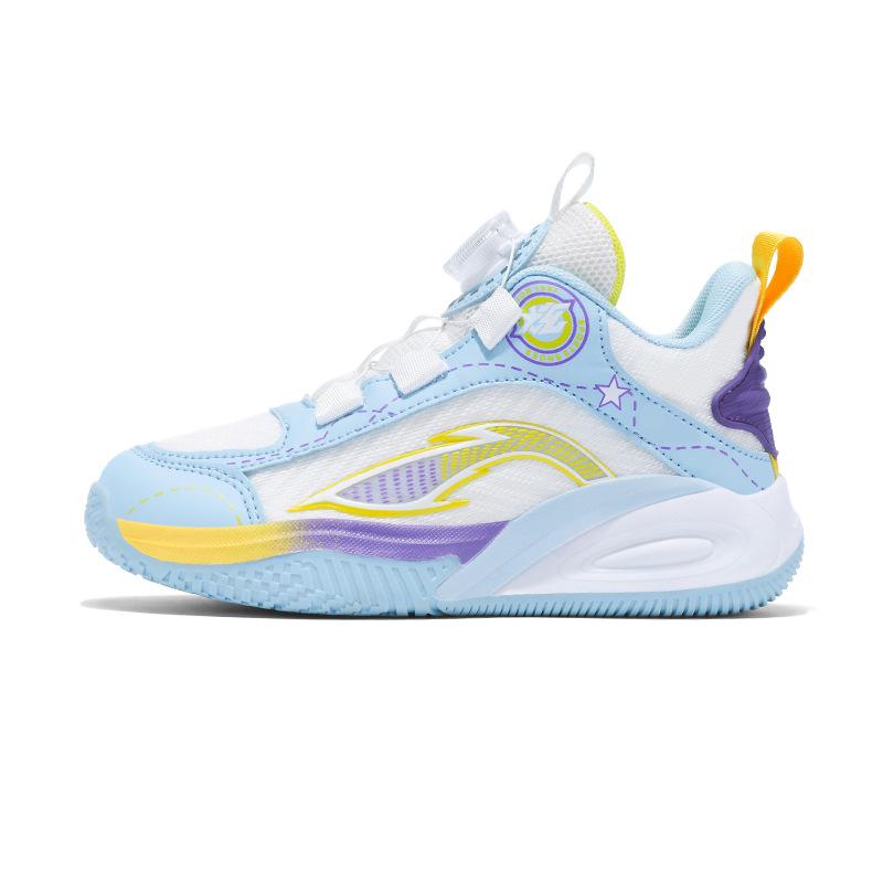 Children's shoes boys running shoes 2025 new comfortable and lightweight children's sports shoes rotating button boys basketball shoes