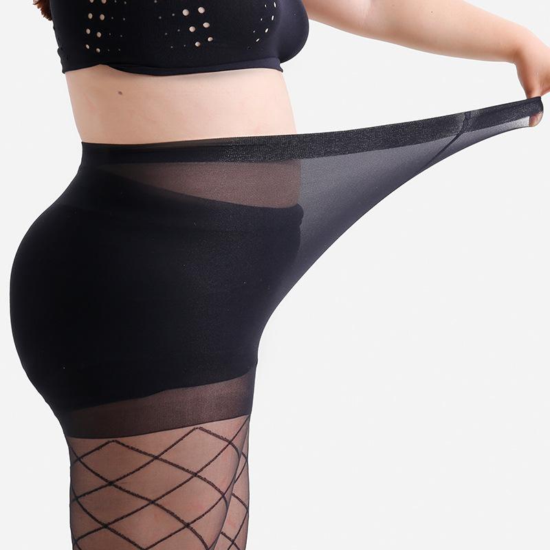Übergröße High Waist Strumpfhose Ultra-dünn Nylon Netz Strumpf Hohe Qualität Design für Damen